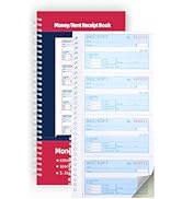 Receipt Book with Carbon Copies,Money and Rent Receipt Book,2-Part Carbonless,5.31" x 11.22",Spir...
