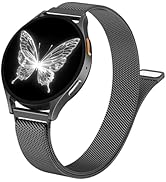 SNBLK Slim Metal Magnetic Bands Compatible with Samsung Galaxy Watch 7 Band 6 5 4 FE 40mm 44mm/6 ...