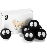 Wool Dryer Balls 6 Pack, Natural Fabric Softener, Dryer Balls Laundry Reusable, Reduces Clothing ...