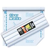 Chell 8 Pack Matte Clear Contact Paper Roll for Books, Crafts and Countertops, Self Adhesive Book...