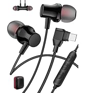 Jiunai USB C Wired Earbuds for iPhone 16 15 Magnetic Type C Wired Headphones with Mic in Ear Type...