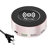 Wyssay 75W 6-Port USB Charger Desktop Charging Station(Type-C, Quick Charge 3.0 and 4 USB Ports) ...