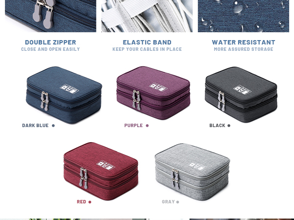Lanola Electronic Organizer,Travel Cable Organizer