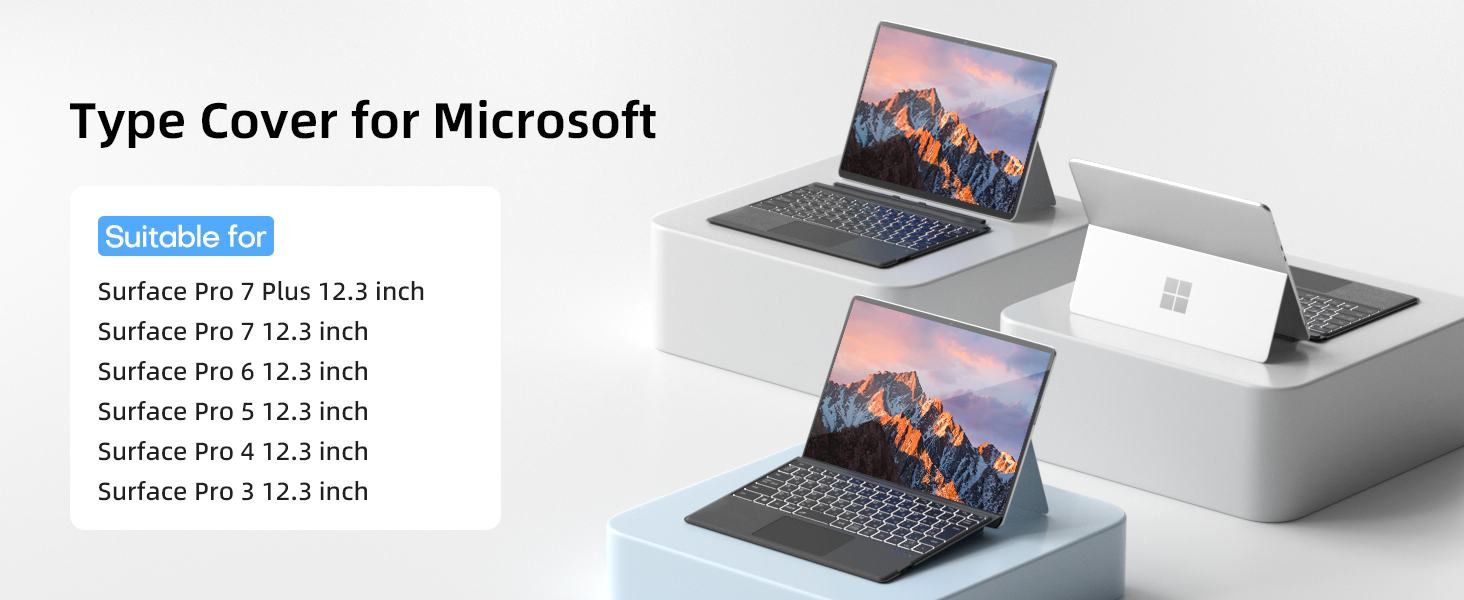 Surface Pro 7 Plus 7/6/5/4/3 12.3 inch Keyboard
