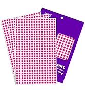 PARLAIM 1/4 Inch Round Color-Code Dot Stickers,4200 Pcs Adhesive Color Coding Circle Labels (Fluo...