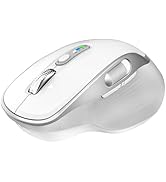 Bnnwa Rechargeable Wireless Mouse with Side Scroll Bluetooth Computer Mouse for Laptop Multi Devi...