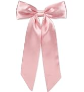 WantGor Long Tail Bow Hair Clips, Hair Ribbon Bows Satin Bowknot Clip Large Hair Barrettes Cute P...