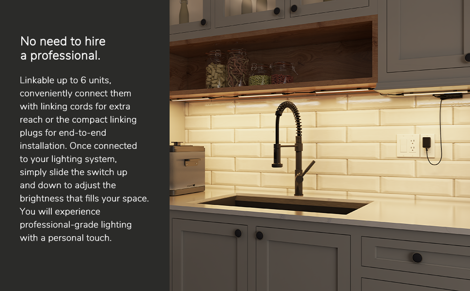 ETL Listed Brushed Nickel Undercabinet Under-Counter Cupboard Shelf Quick Easy Installation