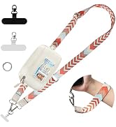 FUVLIFE Clip and Go Phone Strap Crossbody with RFID Wallet, Cell Phone Lanyard for Women, Detacha...