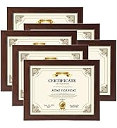 CRUGLA 8.5 x 11 Picture Frames Set of 6, 8.5 by 11 Photo Document Certificate Frame Bulk for Wall...