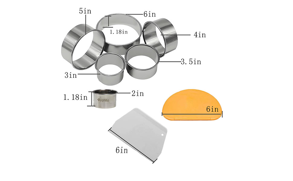 6in round cookie cutter 5in circle cookie cutter