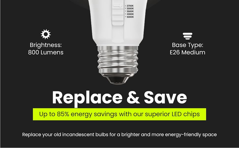 Save up to 85% on energy costs with LED