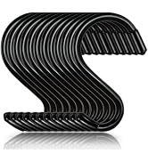 3 Inch 12 Pack Small S Hooks,Heavy Duty S Hooks for Hanging Plants,Vinyl Coated Non Slip S Hooks ...