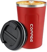 12 oz Stainless Steel Vacuum Insulated Tumbler - Coffee Travel Mug Spill Proof with Lid - Thermos...