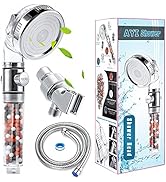 AYI Filtered Showerhead with Bracket Metal Hose High Pressure Handheld Shower Purifying Hard Wate...