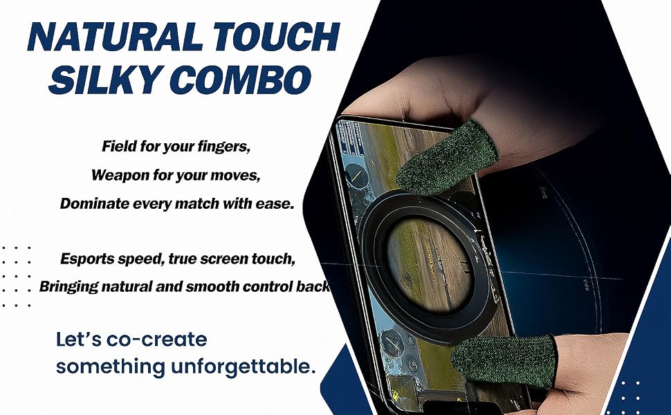 Gaming Finger Sleeves, Ultra-Thin 0.15mm Superconducting Nanofiber Touchscreen Thumb Sleeves