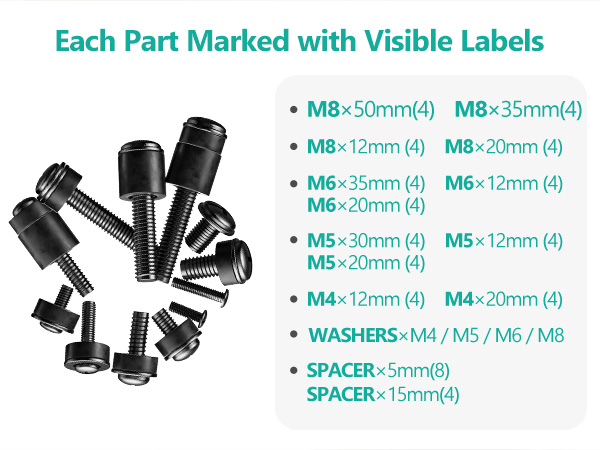tv wall mount screws kit