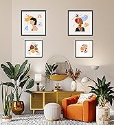 ELSKER&HOME 18x18 Frame Black 3 Pack, 14x14 frame with Mat or 18x18 Photos without Mat Set of 3, ...