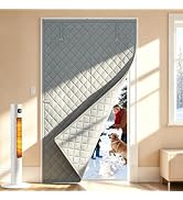 Thermal Door Curtain Fits Door Size 32" x 80", Curtain Size 35" x 82", Gray | Weatherproof 300D O...