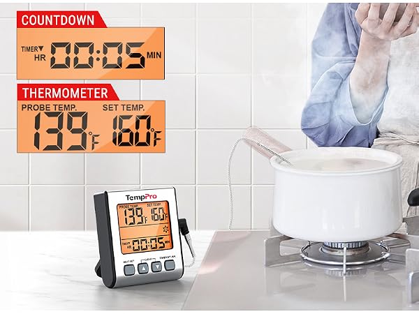 smoker meat thermometer oven safe thermometer for cooking digital probe thermometer