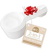 2 in 1 Measuring Cups and Spoons Set - Nesting Measuring Cups for Easy Storage - Keep Your Measur...