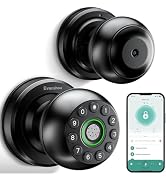 Evanshow Smart Door Knob Fingerprint Lock 4-in-1 Keyless Entry (Fingerprint/App/Code/Key) Biometr...