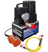 AMZCNC Electric Hydraulic Pump Power Pack Unit 2 Stage Double Acting 110v 10k psi (10000Psi One W...