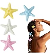 CHAOBANG 4PCS Starfish Hair Clips Set - Mermaid Hair Accessories with Alligator Clips Waterproof ...