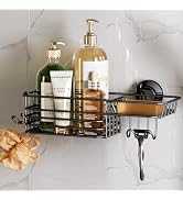 TAILI Shower Caddy Suction Cup with Hooks and Soap holder, Heavy Duty Bathroom Shower Organizer, ...