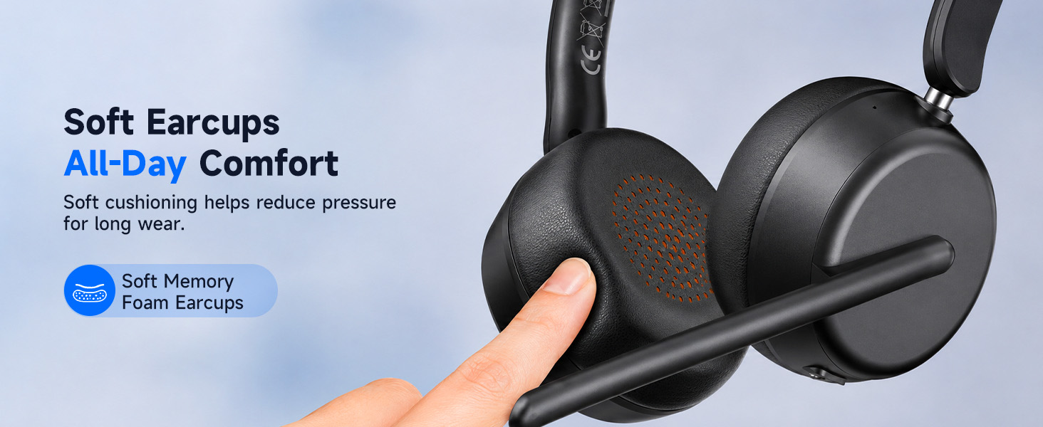 Wirless Headset with Mic for Work