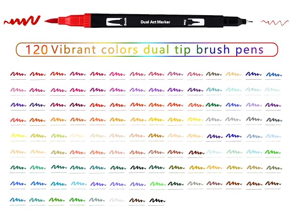 Dual-Tip Watercolor Pens Set