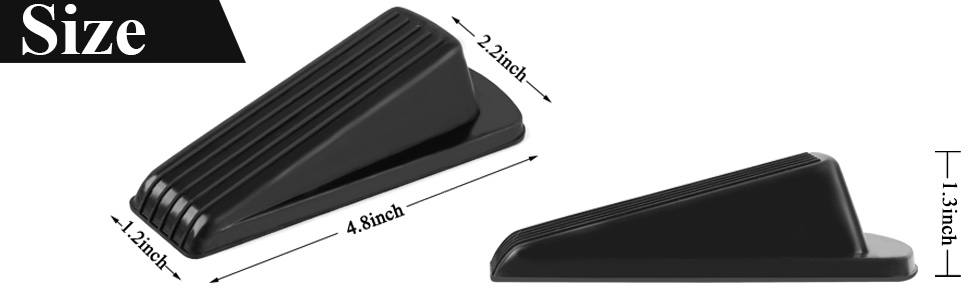 Door Stoppers, 4 Pack Door Stoppers for Bottom of Door, Door Gaps, Rubber Door Stopper Wedge