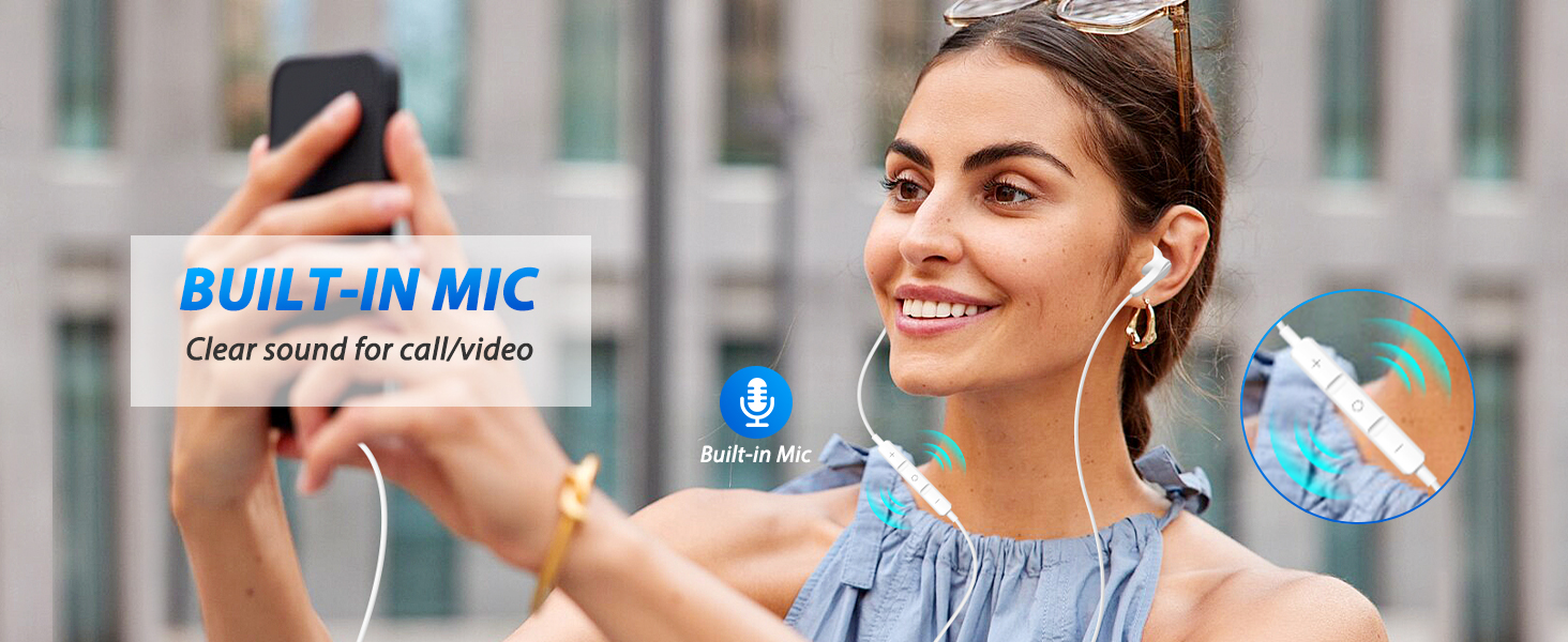 wired earbuds with microphone