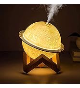Moon Lamp Humidifier, 2 in 1 Moon Night Light & Humidifiers with USB Recharge, 3 Colors 3D LED Mo...