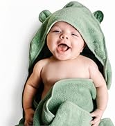 Natemia Hooded Baby Bath Towel - 100% Organic Cotton Baby Towels for Newborns, Toddlers, Boys, Gi...