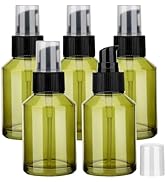 Segbeauty 5pack Empty Refillable Glass Creams Lotions Bottles, 2oz 60ml Travel Glass Pump Bottle ...