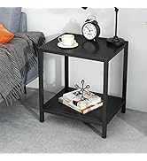 NEW JETO End Table Modern Small 2 Tier Side Table Nightstand/Easy Assembly Living Room Tables-Eur...