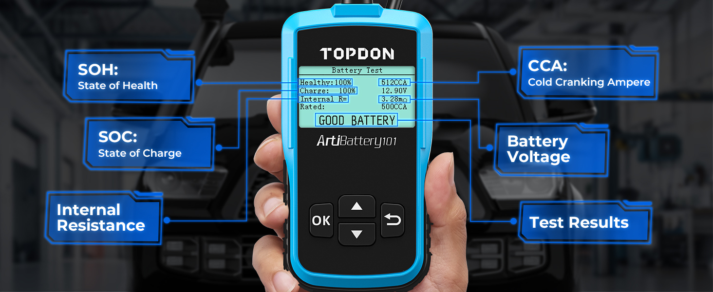 automotive battery tester