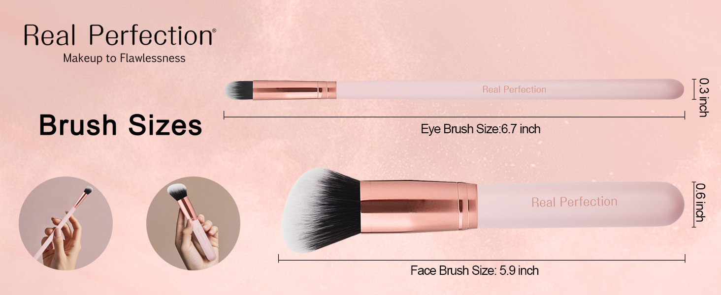 Real Perfection Makeup Brush Set 16 Pcs Pink