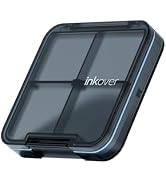 ZDQZC Small Pill Organizer, Waterproof & Portable Pill Case for Daily Travel - Adjustable 4 Compa...