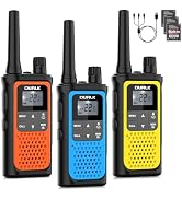DURLK Walkie Talkies for Adults Long Range - Rechargeable 3 Pack Walkie Talkies FRS 2 Way Radios,...