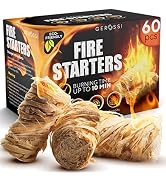 Fire Starter - Natural Pine Fire Starters for Fireplace, Campfires, Grill, Wood & Pellet Stove, C...
