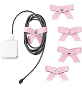 SenseAGE Cord Organizer, Bow Cord Keeper, Cable Organizer USB Holder, Leather Cable Management, C...