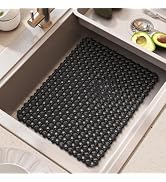 QiCaiJia Kitchen Sink Mat for Stainless Steel Ceramic Sinks, PVC Sink Protectors Mats for Bottom ...