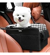 Becivi Console Dog Car Seat for Small Dogs Up to 15lbs, Anti-Collapse Pet Armrest Booster Seat wi...