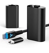 2 Pack Rechargeable Controller Battery Pack for Xbox Series X|S and Xbox One with 10FT USB C Char...