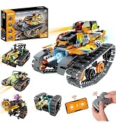 Hodurgyi 5 in 1 STEM Building Toys for Kids 6-14, Remote & APP Controlled Stunt Tank Robot Race C...