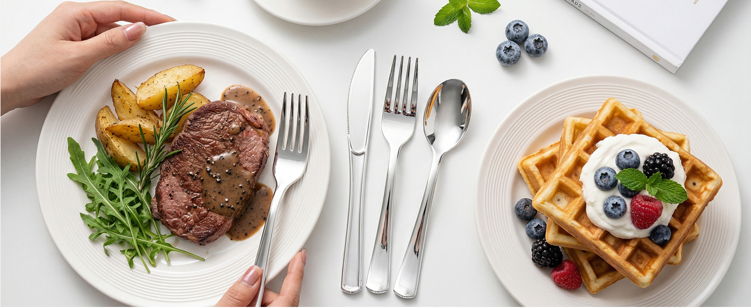Silver Plastic Silverware