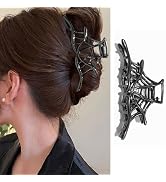 Black Spider Web Hair Clips Metal Alloy Hair Claw Clips with Design Halloween Hair Accessories fo...