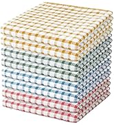 Nialnant 8 Pcs Kitchen Dish Rags,100% Cotton Soft Absorbent Quick Drying Dish Cloths for Kitchen,...